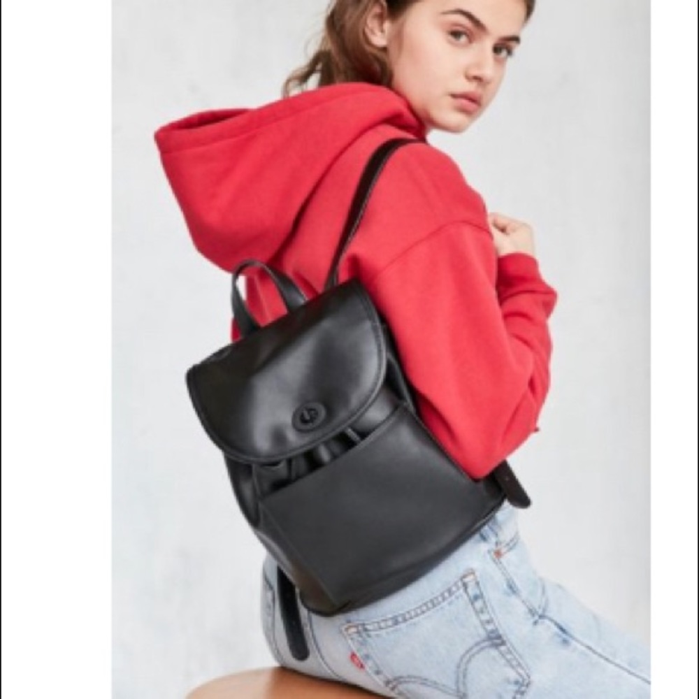 UO Faux leather classic turn-lock mini backpack